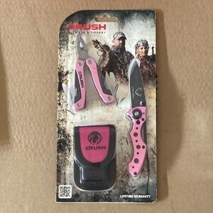 CRUSH Knife with Mini tool and case stainless steel liner (lock knife)